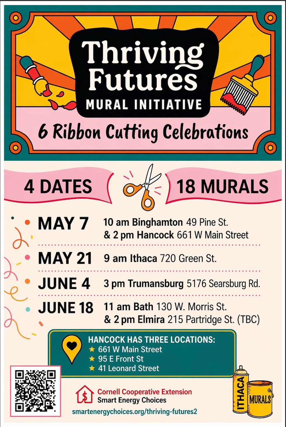 Hancock NY Mural to Be Unveiled Celebrating Clean Energy, & Community Choices For Thriving Futures Initiative