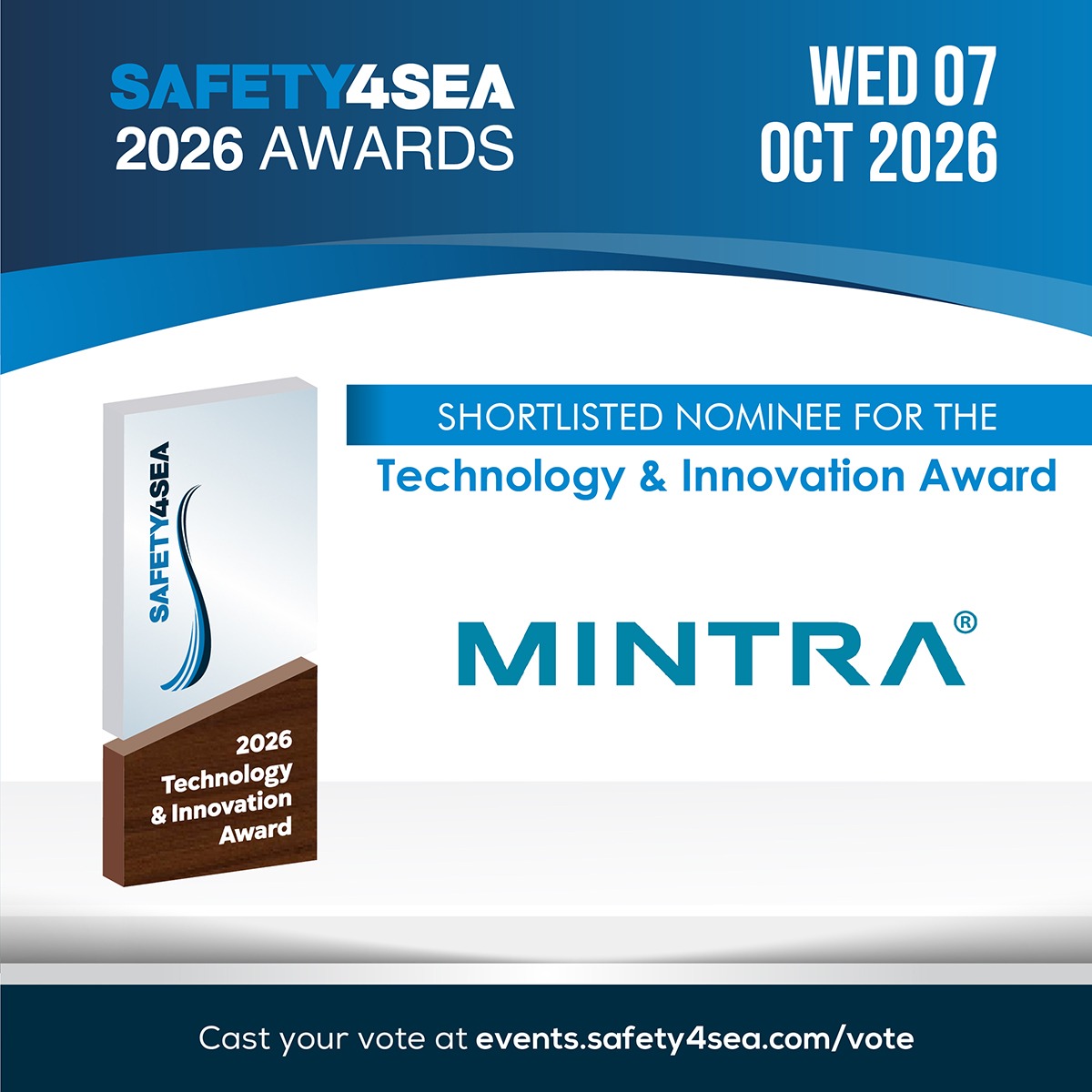 Mintra earns two nominations at the 2026 SAFETY4SEA Awards